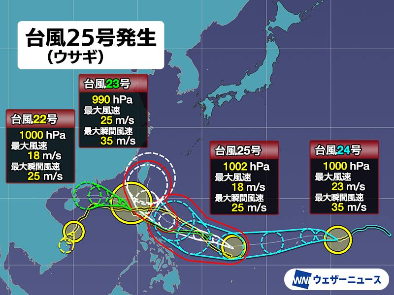 今年第25号台风“天兔”在菲律宾以东洋面生成